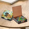 5D Dachshund DIY PU Diamond Painting Notecard Box with 160 Sheets Paper Holder