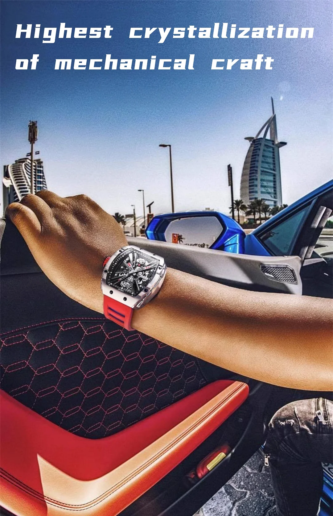 Fully Automatic Mechanical Skeleton Tourbillon Personalized Luminous Waterproof Watch