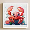 >SALE<Full Embroidery Eco-cotton Thread 14CT Printed Crab Cross Stitch Artwork 40x40cm
