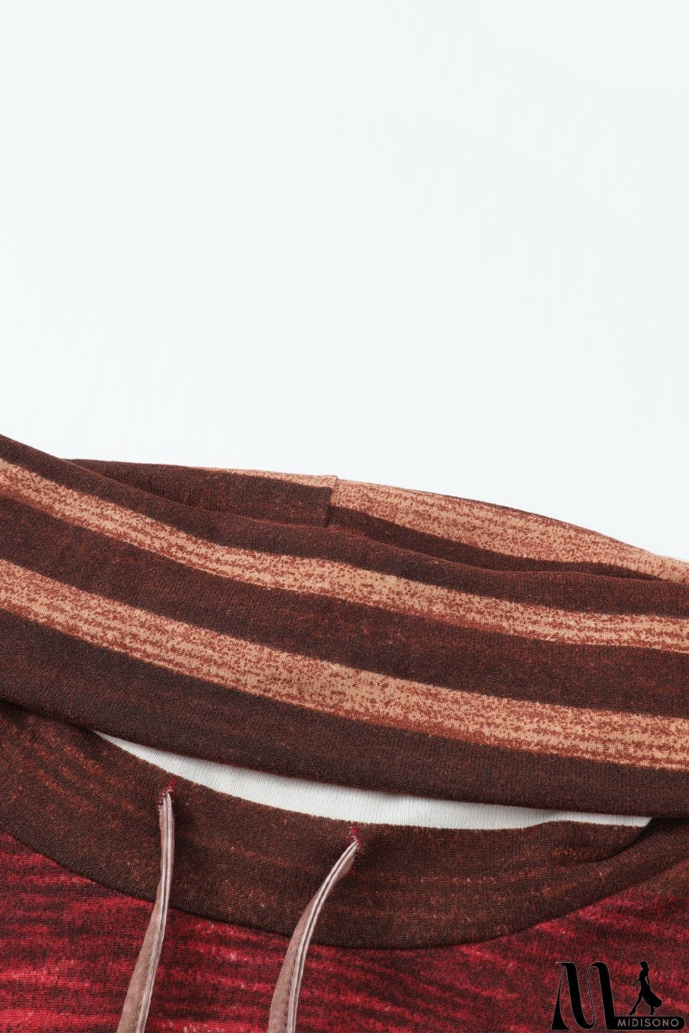 MidiSono - Neck Striped Sweatshirt