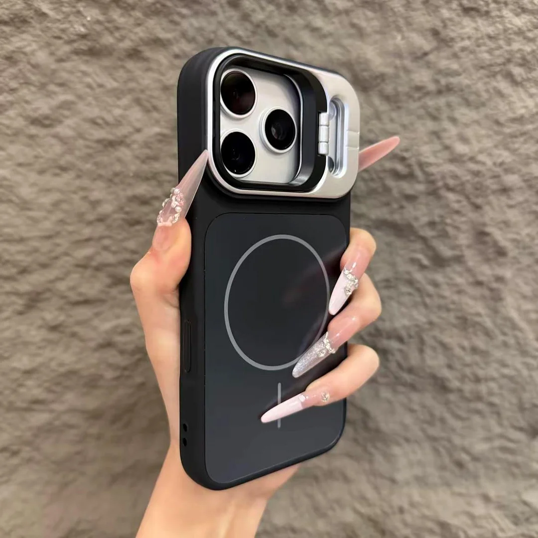 New instant 17-inch lens holder, frosted magnetic, compatible with iPhone 17 Pro Max and Apple 16 case.