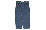 Standawon school outfits Hip Hop Polar Big Boy Jeans Y2K Pants Sweatpant Cartoon Retro Blue Baggy Jeans Embroidery Men Women Fashion Casual Wide Trouser
