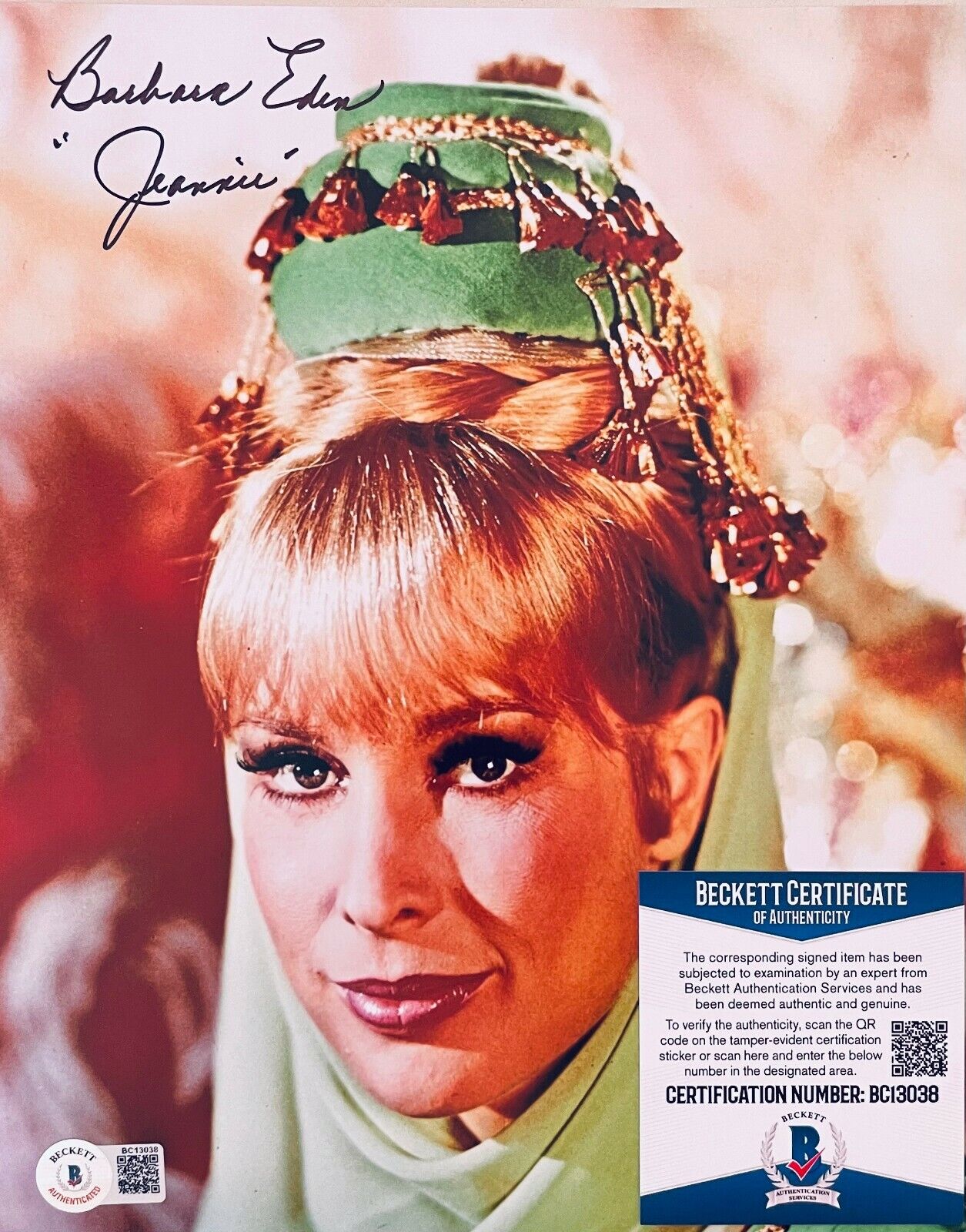 Barbara Eden I Dream of Jeannie Original Autographed 8x10 Photo Poster painting w/Beckett COA 23