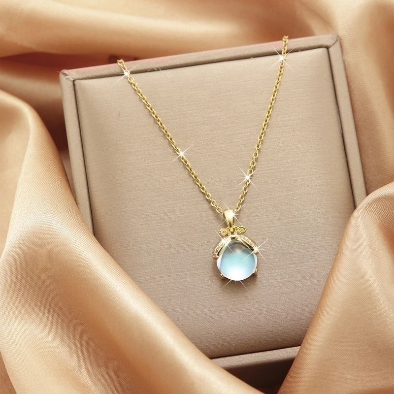 2 Pieces Titanium Steel Vintage Style Tassel Plating Doll Constellation Crown Pendant Necklace