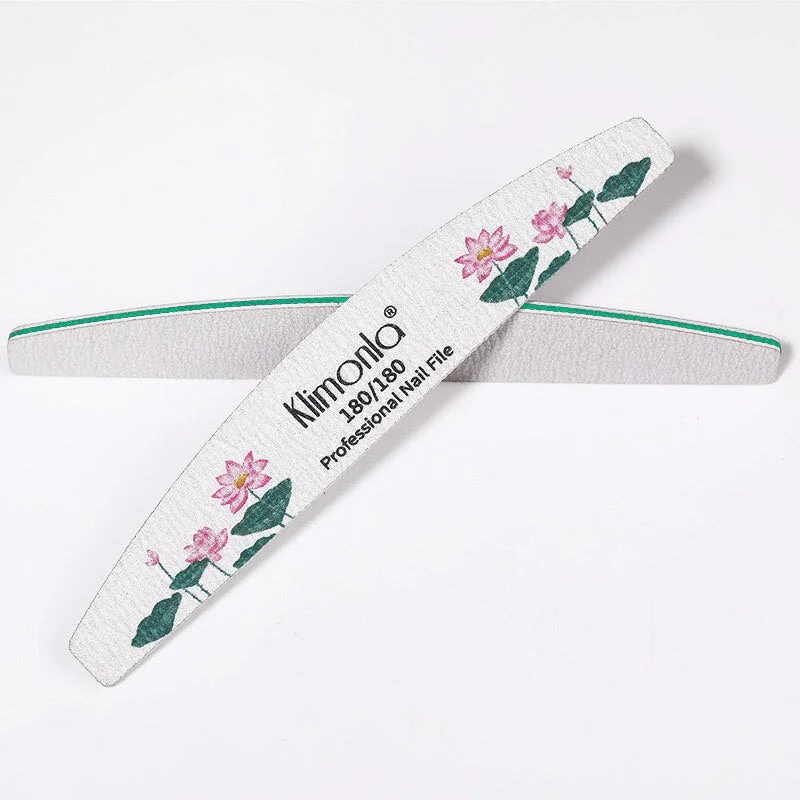 1Pc 80/100/150/180/240 Professional Half Moon Nail File Grinding Block File Nail Buffer Colorful Lime Manicure Pedicure DIY Tool-Nail Inspo