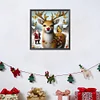 5D DIY Full Round Drill Diamond Painting Xmas Elk Kit Home Decor Art 30x30cm