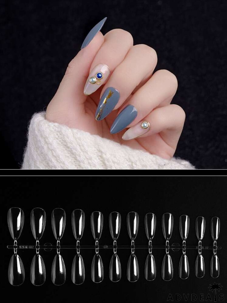504pcs Clear Fake Nail