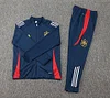 2024/2025 Spain Half-Pull Training Suit Royal Blue Football Jersey 1:1 Thai Quality