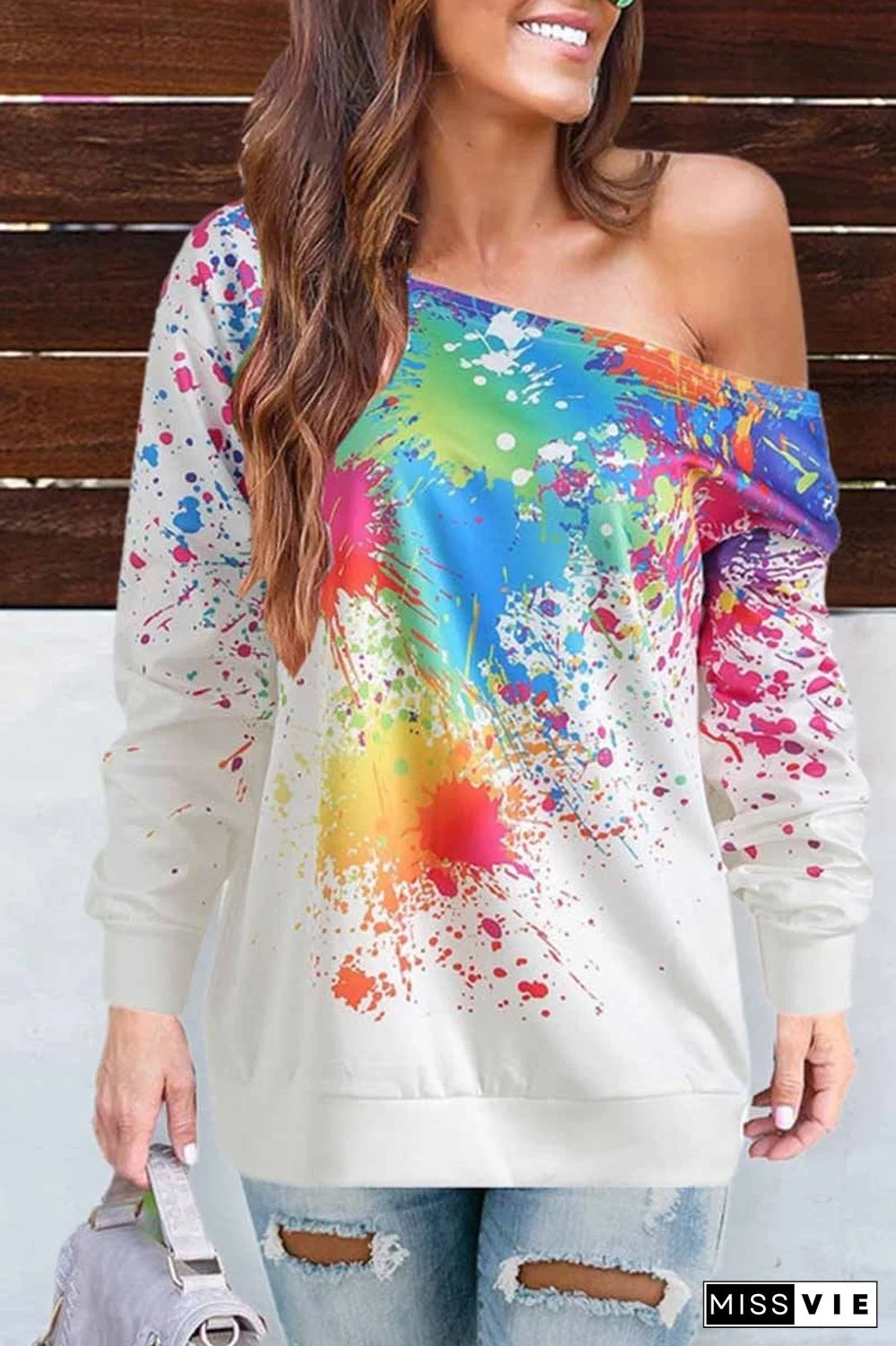 Off-shoulder Sexy Long Sleeve Top