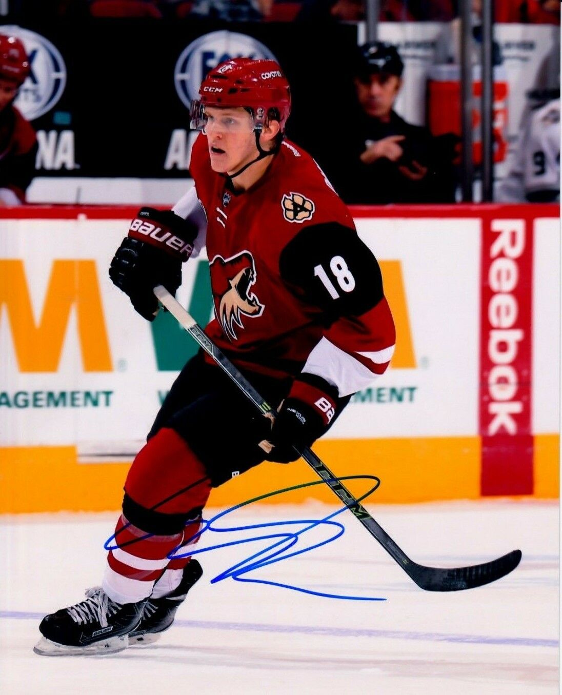 CHRISTIAN DVORAK autographed SIGNED ARIZONA COYOTES 8x10 Photo Poster painting