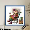 Lady Drinking Red Wine-11CT Stamped Cross Stitch 40*40cm/15.75*15.75in tapestrymarket