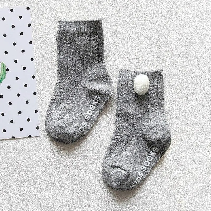YWHUANSEN 0 to 4 Yrs Ruffle Edge Non-Skid Cotton Socks with Grip For Kids Toddlers Baby Girl Boneless Socks Four Seasons Newborn
