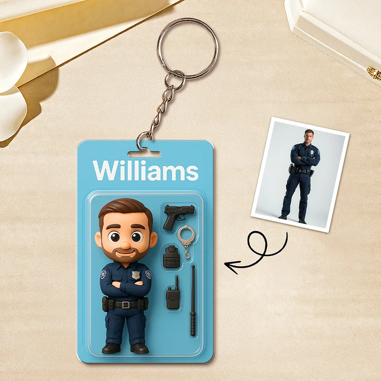 Custom Action Figure Pack Packaging Toy Box Style Art Gift Personalized Acrylic Keychain Brithday Gift Idea
