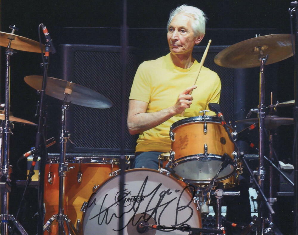 CHARLIE WATTS SIGNED AUTOGRAPH 8X10 Photo Poster painting - THE ROLLING STONES STUD, TATTOO YOU