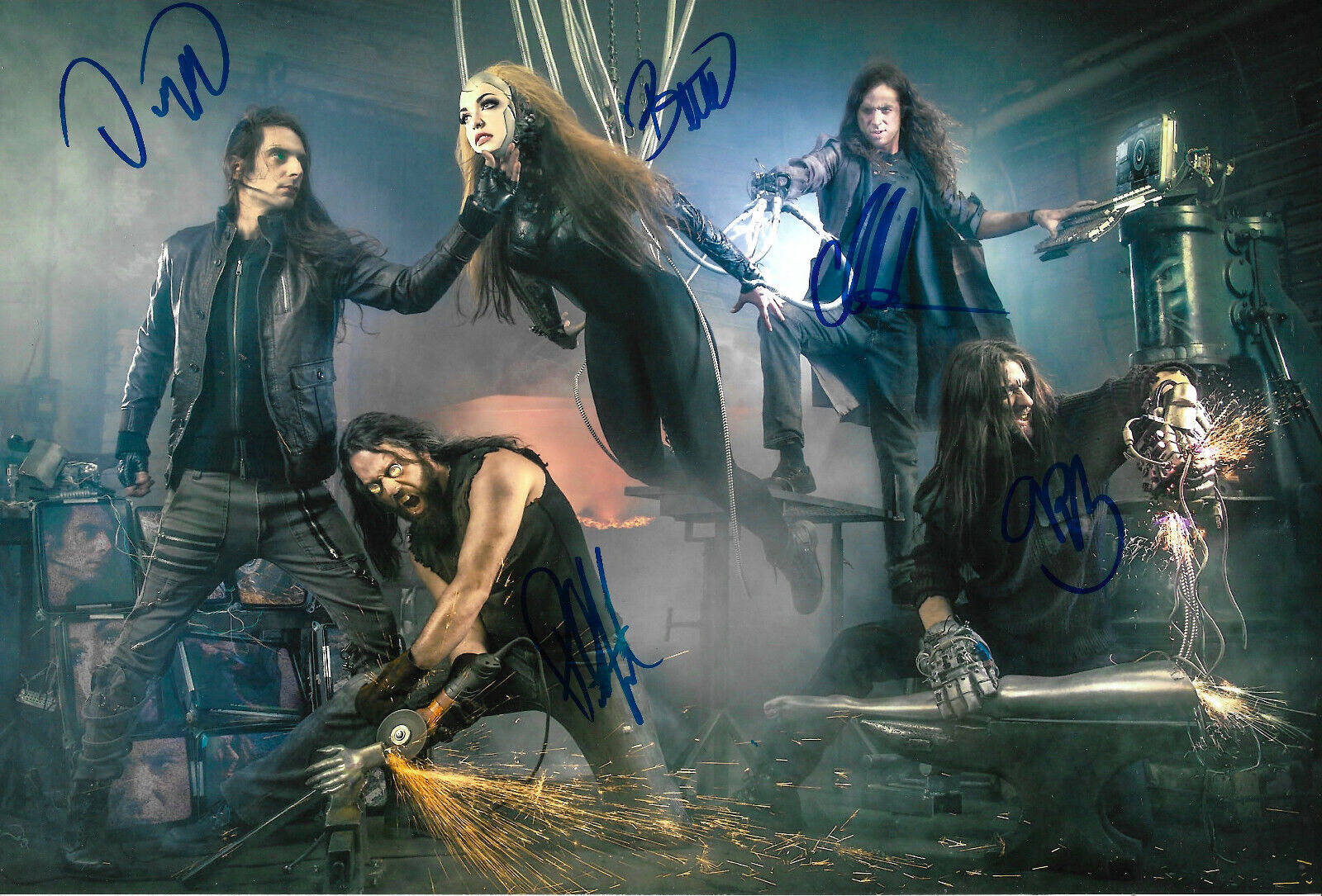 The Agonist Band signed 8x12 inch Photo Poster painting autographs