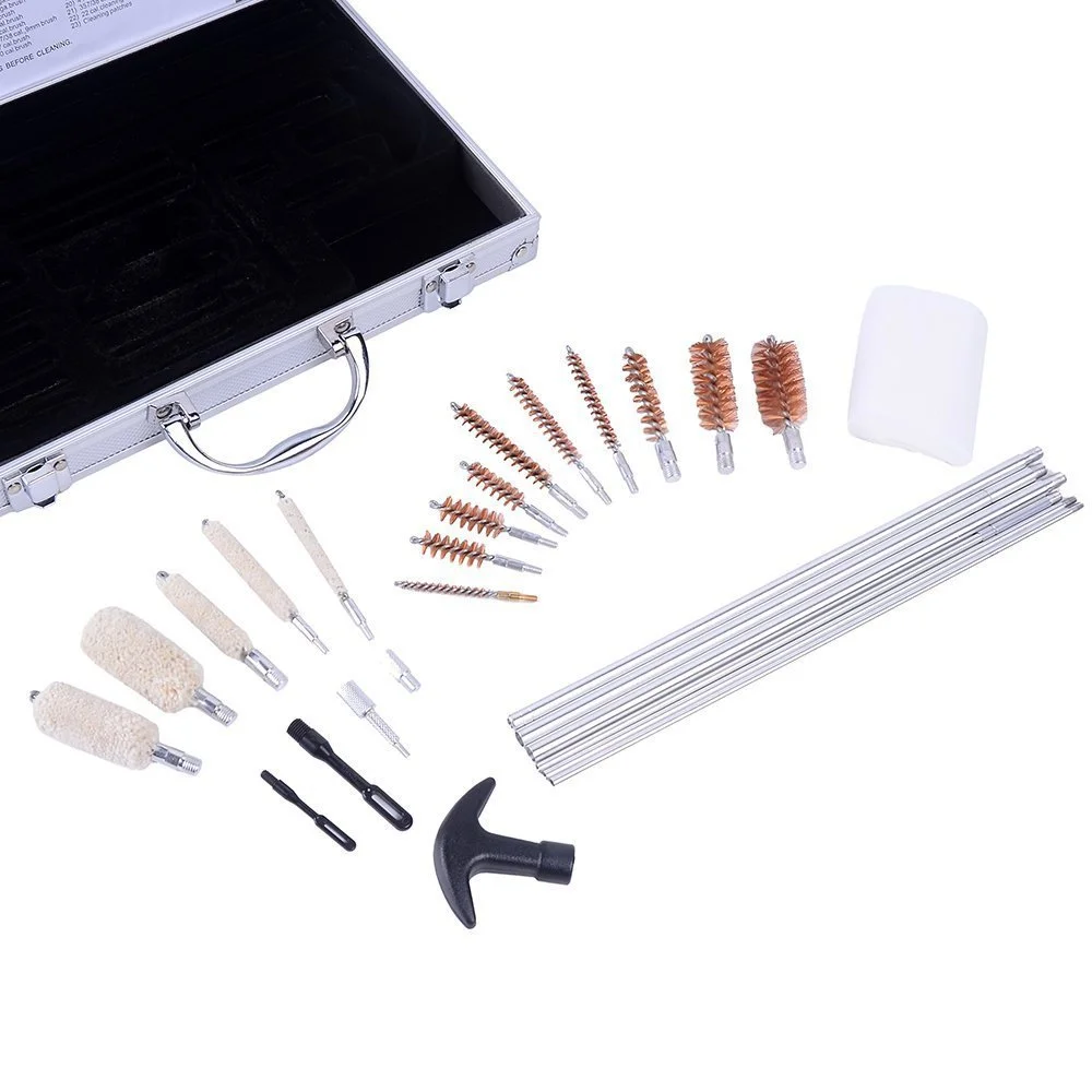 Shotgun Tube Brush Tools Cleaning Kit 28PCS with Brass/Aluminum Rods for All Gun  