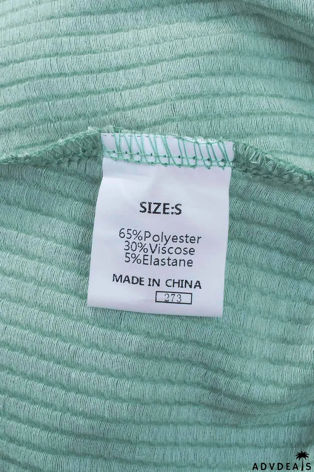 Green Loose Fit Ribbed V Neck Hoodie