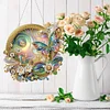 (Upgrade Size)DIY Double Sided Effect Diamond Painting Hanging Pendant Kit (Flower Butterfly)