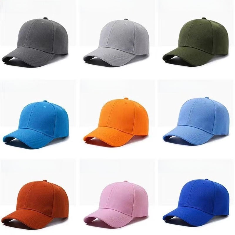 Light Board Baseball Cap Lengthened Brim Korean Style Solid Color Wool-like Green Four Seasons Peaked Cap Big Head Circumference Hat Deepening Logo
