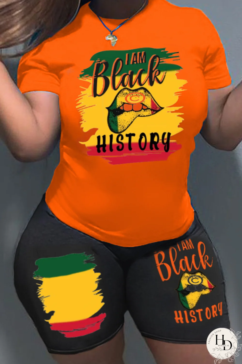 White Daily Lips Printed Patchwork O Neck T-Shirts