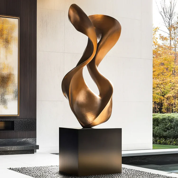 Eclipse Flow Bronze Abstract Sculpture Luxury Indoor & Outdoor Art Sculpture Statement