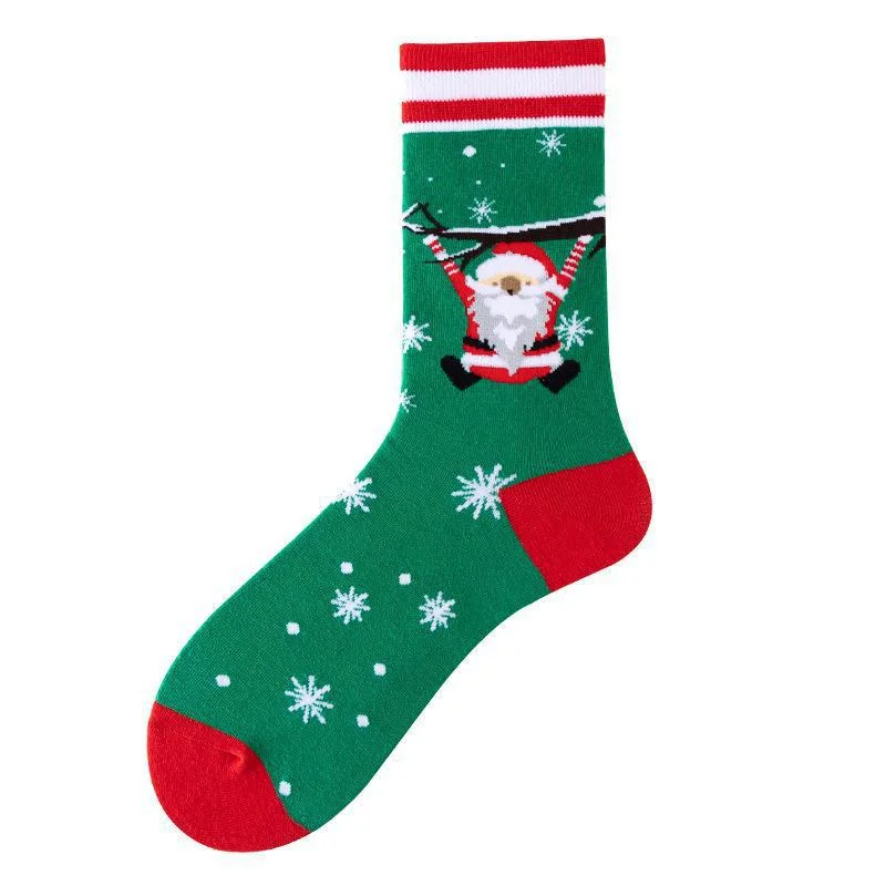 Unisex Jacquard Knit Terry Mid-calf Christmas Stock