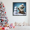 Yoda der Schneemann - runder Bohrer Diamond Painting - 50*50cm