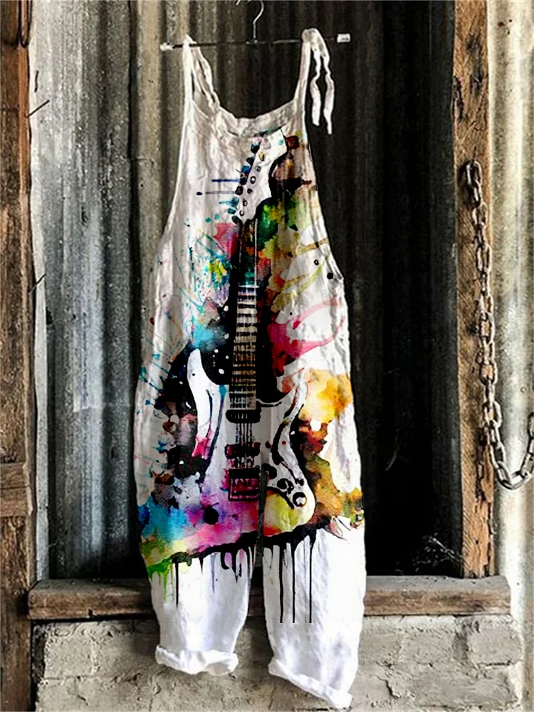 Colorful musical elements jumpsuits
