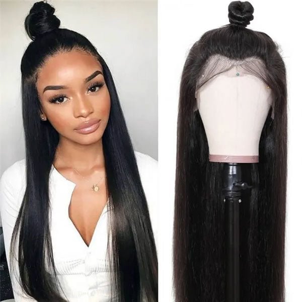 Junoda Straight 360 Lace Frontal Wig Transparent Lace Front Human Hair Wigs for Women