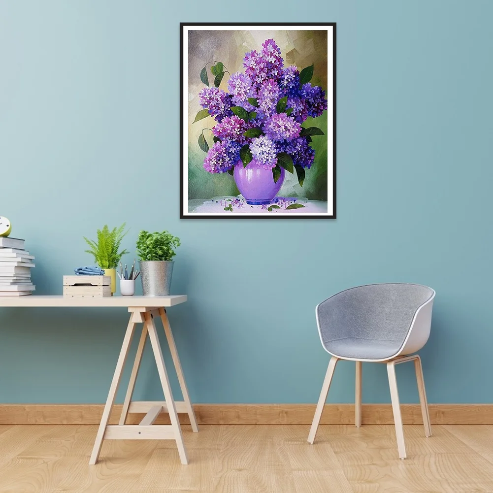 Diamond Painting - Full Round Drill - Purple Orchids