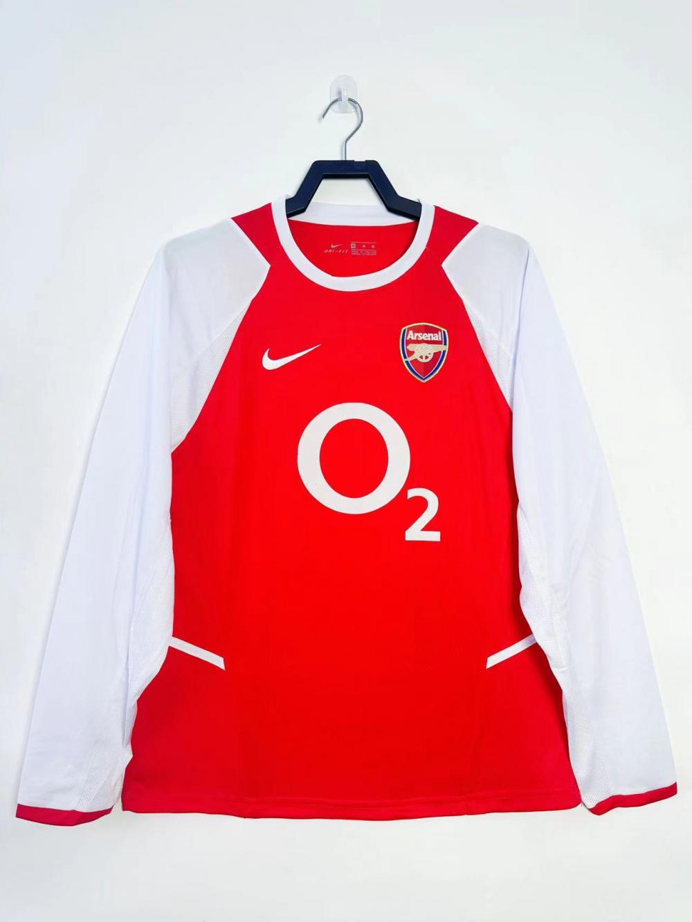 2002/2004 Retro Long Sleeve Arsenal Home Football Shirt 1:1 Thai Quality jersey|football shirt|football kit