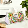 (24cm)Diamond Art Tissue Box DIY PU Napkin Cover for Home Decoration(summer drinks)