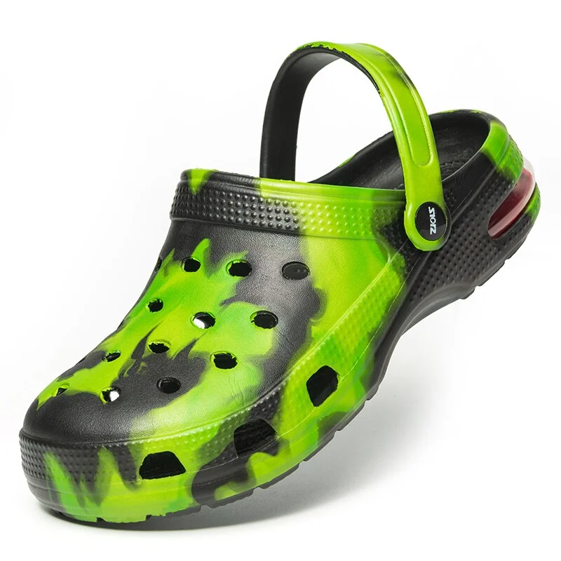 Canrulo Summer Mens Clogs Sandals Camo Fashion Outdoor Beach Slippers Garden Shoes Male Plus Size Men's Flip Flops