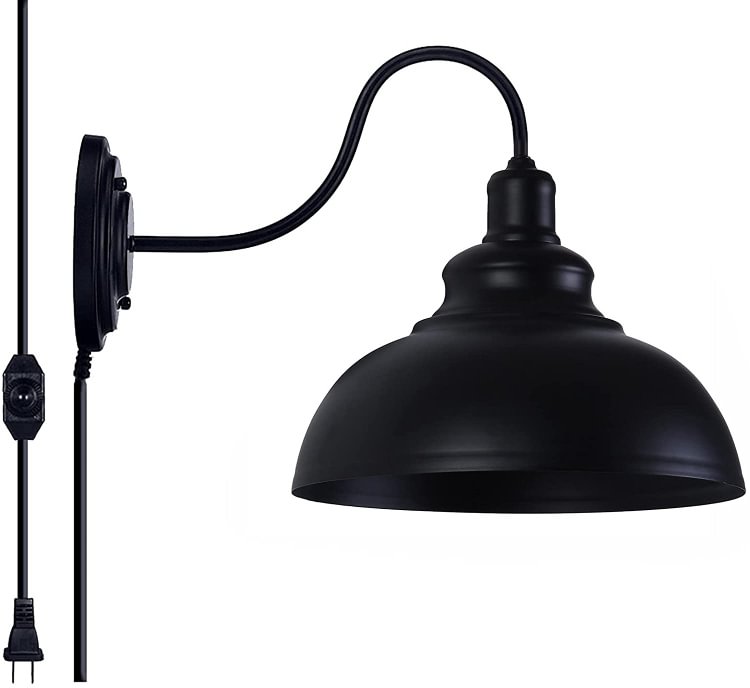 dimmable black wall sconce