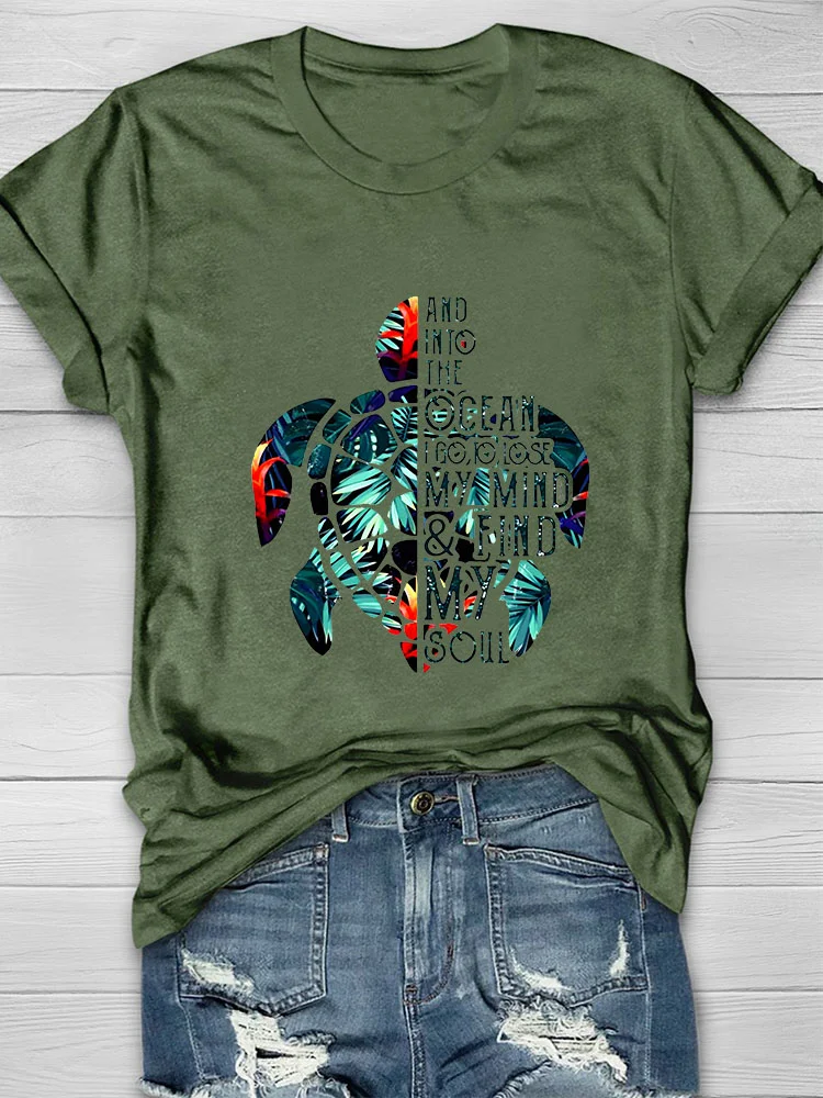 Eagerlys I Go To Lose My Mind And Find My Soul Turtle T-shirt Eagerlys