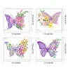 4pcs DIY Diamond Mosaic Stickers for Kids Adult Gift (Flower Butterfly162)
