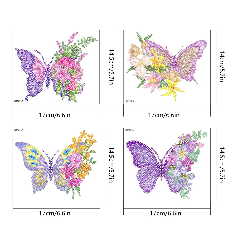Butterfly Gem Sticker Paint by Numbers DIY for Kids Adult Gift Rewards