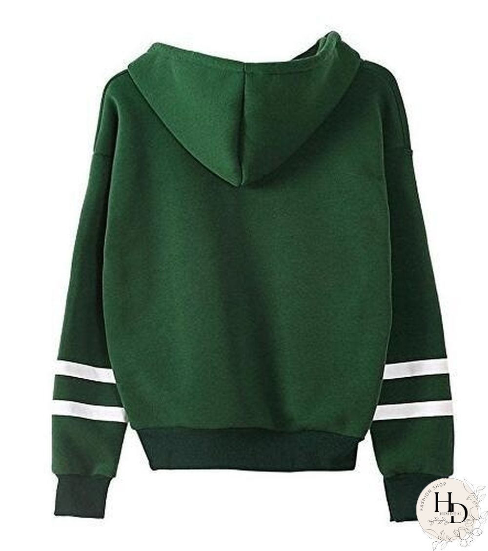 Fashion Love Gesture Style Hoodies Pullover Women Printed Casual Sport Outdoor Pocket Long Sleeve Hooded Sweatshirts Coat