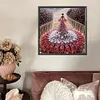 Fille en jupe habill&eacute;e - peinture au diamant de forme sp&eacute;ciale - 30 * 30cm