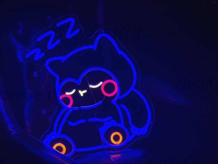 Snorlax Anime Cute Custom led Neon Light Neon Sign Indoor Wall Lights Wedding Event Party Decoration Shop Indoor Home Kids Room Decor Neon