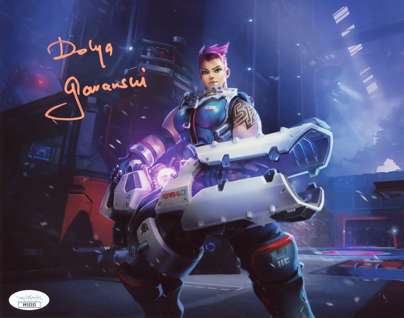 Dolya Gavanski ZARYA Overwatch 8x10 Photo Poster painting Signed Autograph JSA Certified COA