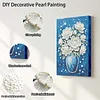 (20x30cm)DIY Flower Vase Framed Handmade Pearl Painting Art Craft Kit Living Home Decor