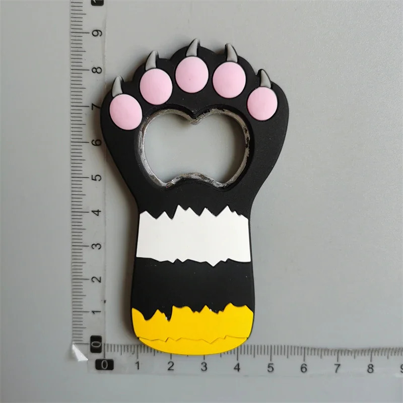 Athvotar Cute Animal Paw Wine Bottle Opener Beer Bottle Opener Cat Magnet Refrigerator Sticker Dog Fridge Magnet Beer Opener