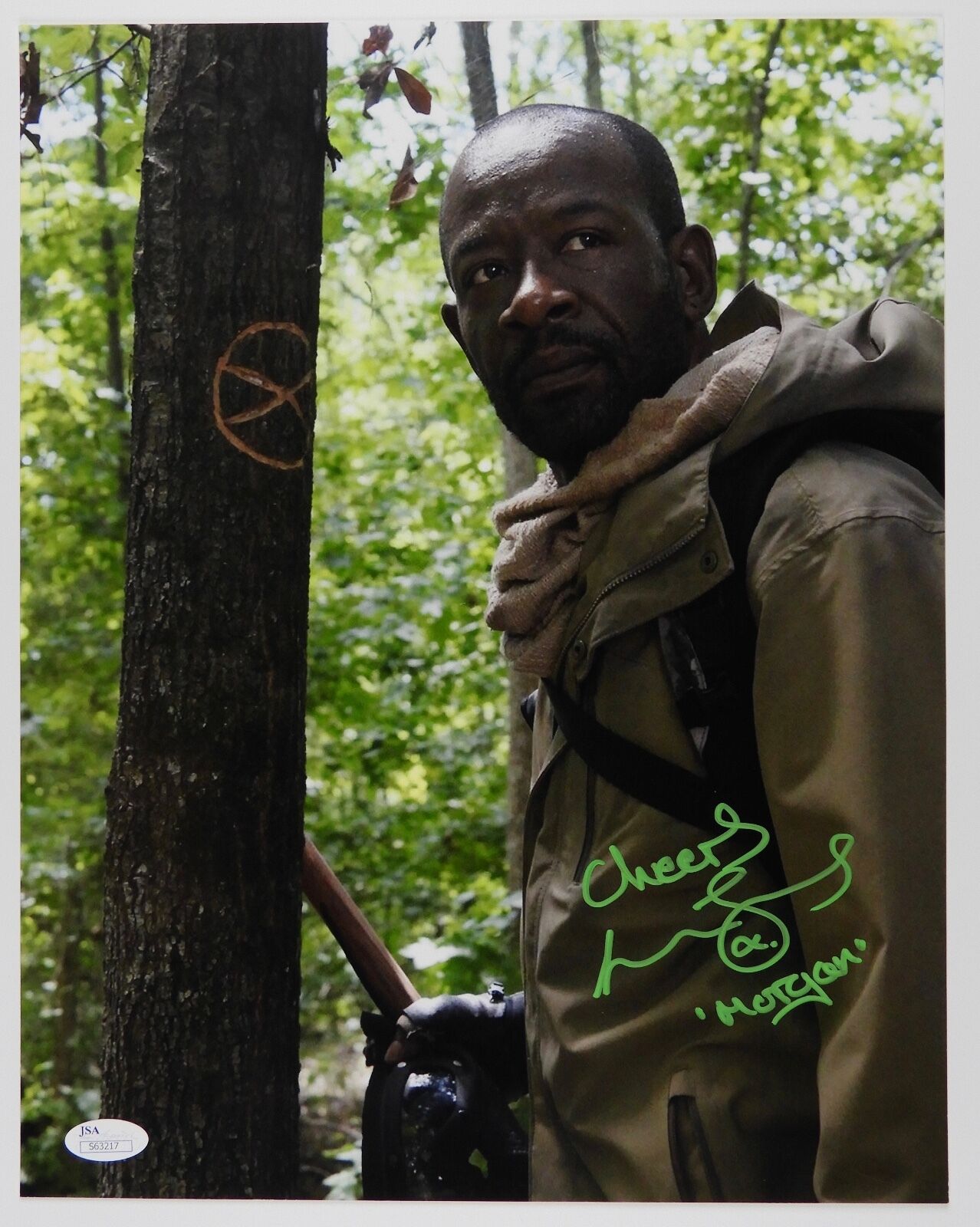 Lennie James Morgan Walking Dead Autograph Signed Photo Poster painting JSA 11x14