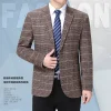 Men's Plaid Business Casual Woolen Blazer