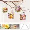 4Pcs Diamond Painting Acrylic Insect Pendant Single Side Drill Home Garden Decor