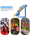 Metal Arrow Tail Feather Sticking Device Adjustable Archery Fletching Stick