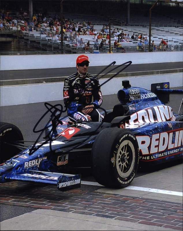 Tomas Scheckter signed IRL IndyCar Racing 8x10 Photo Poster painting W/Cert Autographed 03