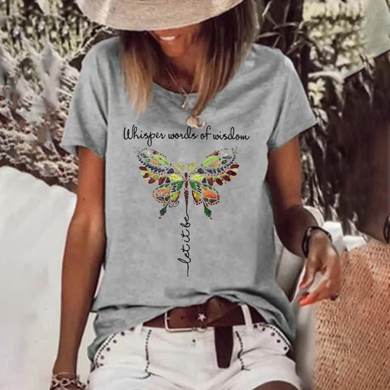 Hippie Whisper Word Of Wisdom Let It Be Casual T-Shirt