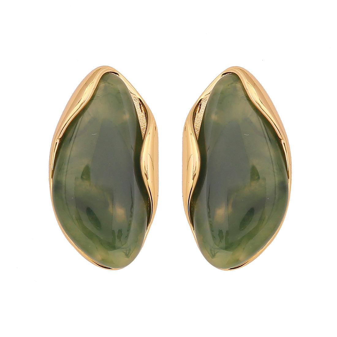 Maillard Coffee Color Geometric Earrings Retro Niche Earrings Simple Earrings For Women E600